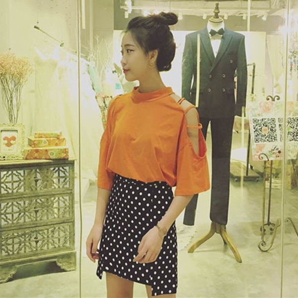 Туника с голи рамене с ленти и широки ръкави в 4 цвята