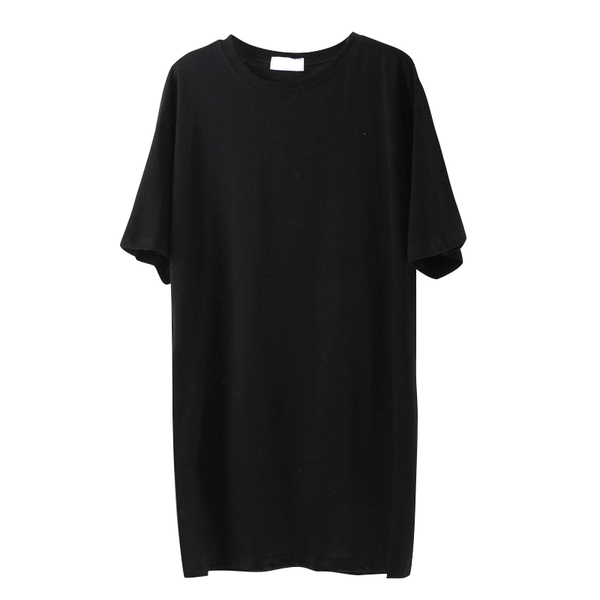 Спортна дамска туника с 3/4 ръкав, в бял и черен цвят с цепка