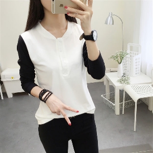 Пролетна блуза 2 модела с различен цвят ръкави - черни и сиви