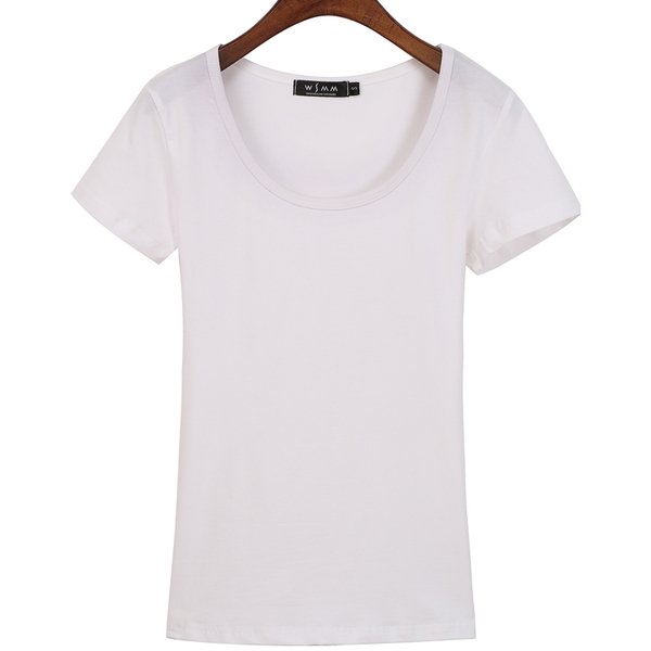 Изчистена дамска блуза с къс ръкав с V-образно и U-образно деколте в много цветове