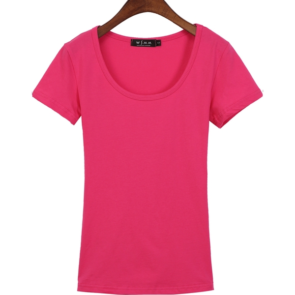 Изчистена дамска блуза с къс ръкав с V-образно и U-образно деколте в много цветове