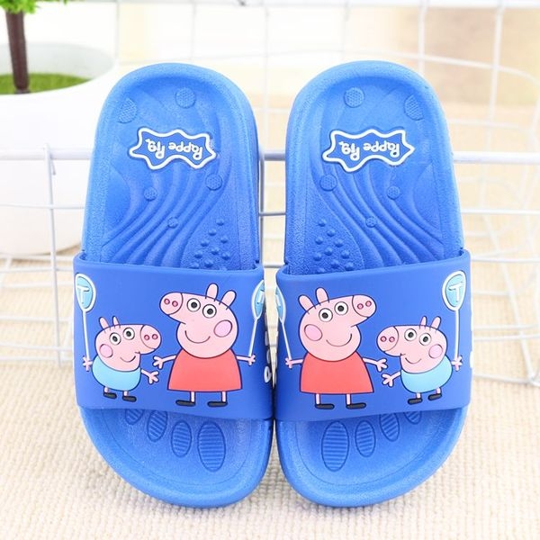 Детски гумени чехли за момчета и момичета в син и розов цвят с изображения