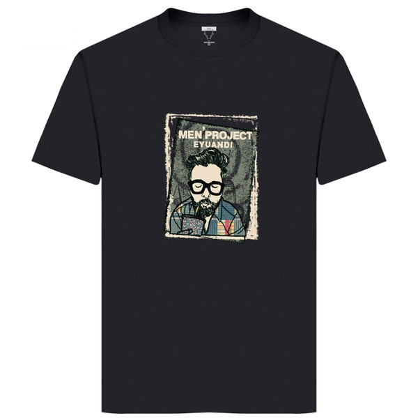 Къс ръкав много модели с различни изображения в бяло и черно