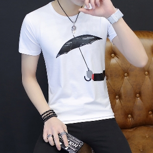 Λεπτό T-shirt με κοντά μανίκια διάφορα μοντέλα σε μαύρο και άσπρο