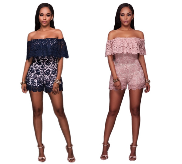 Κυρίες καλοκαίρι μπλούζα ροζ και μαύρη δαντέλα