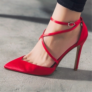 Дамски НОВИ елегантни сандали на ток с каишка: 4 цвята