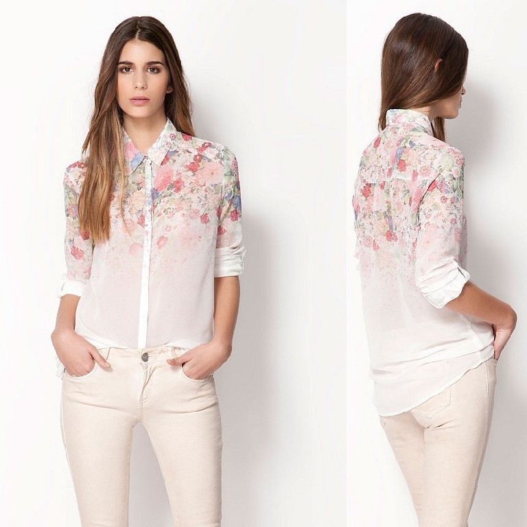 Риза с флорални мотиви