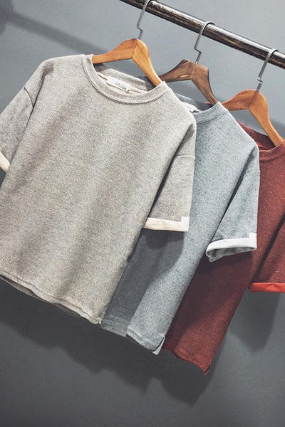 Ежедневна блуза за мъже с 3/4 ръкав в различни цветове