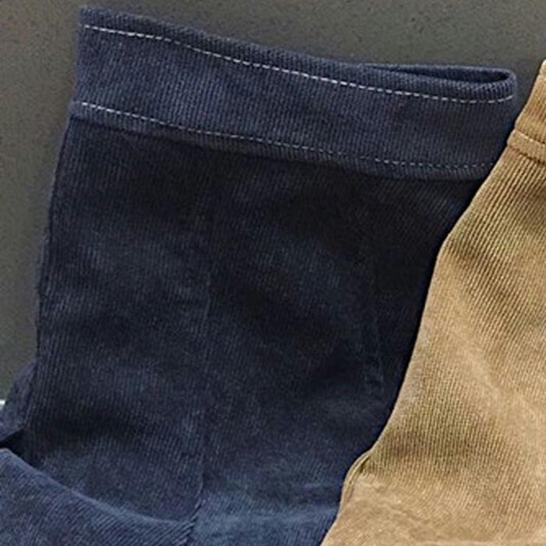 Къса пола - рипсено кадифе в син, кафяв и черен цвят