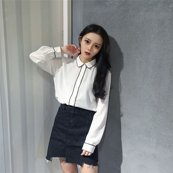 Черна спортно-елегантна пола тип `Boyfriend`