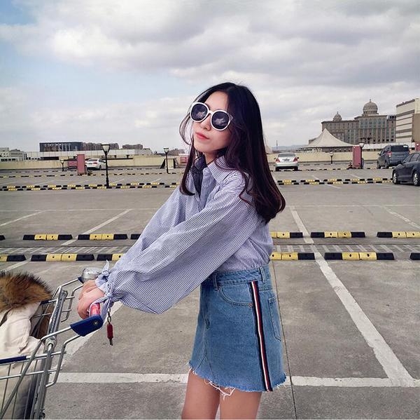 Μοναδικό κυρίες σύντομη τζιν φούστα 2017