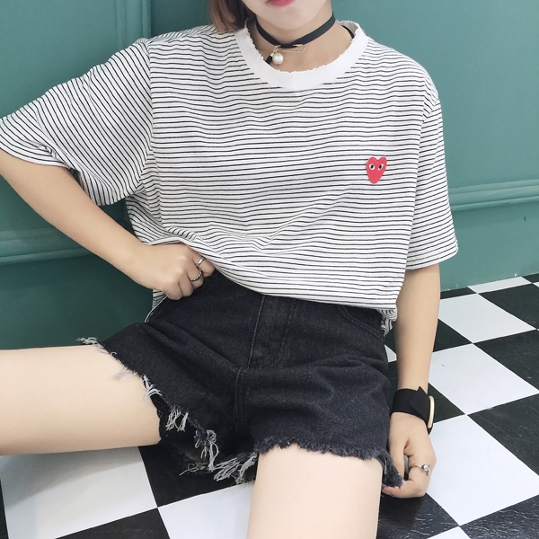 Οι γυναίκες ευρεία μαύρο σορτς με ψηλή μέση