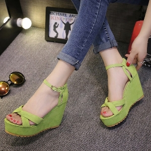 Дамски летни сандали на платформа: Черни Зелени Сиви Розови
