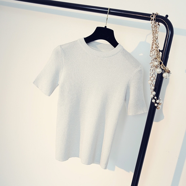 Μοναδικό άθλημα-κομψές κυρίες μπλούζα με μπροκάρ σε έξι διαφορετικά χρώματα