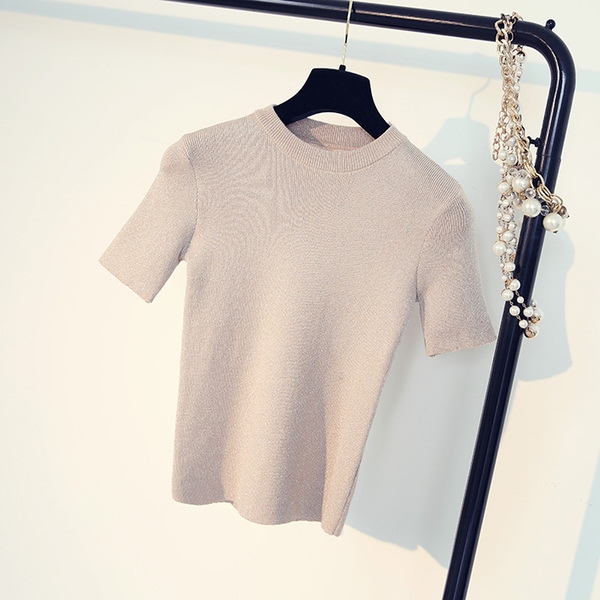 Μοναδικό άθλημα-κομψές κυρίες μπλούζα με μπροκάρ σε έξι διαφορετικά χρώματα