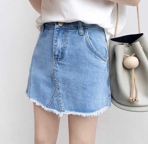 Уникални дамски къси дънкови панталони имитиращи пола