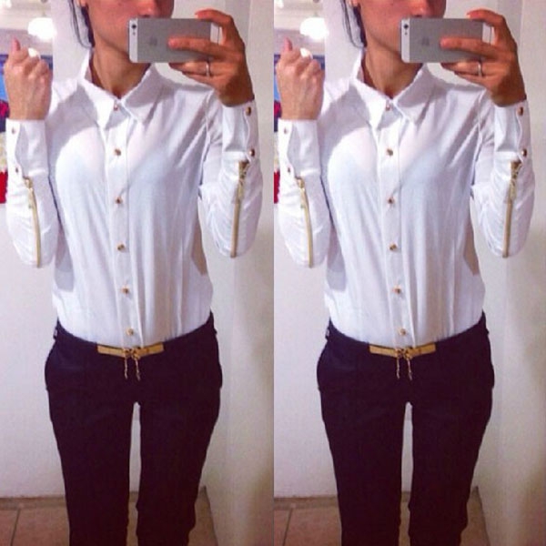 Риза със златни елементи