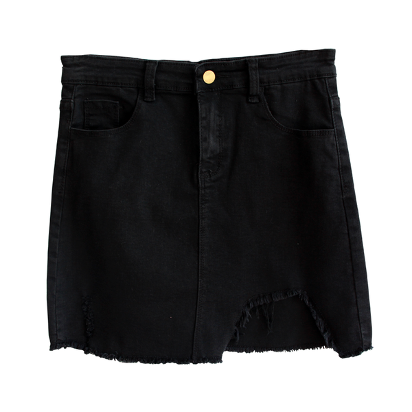 Дамска черна пола тип `Boyfriend`