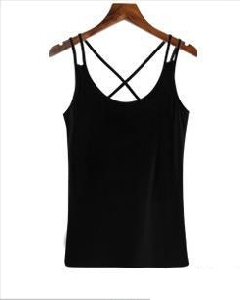 Дамски изчистен потник с кръстосани презрамки на гърба в няколко цвята