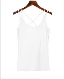 Дамски изчистен потник с кръстосани презрамки на гърба в няколко цвята