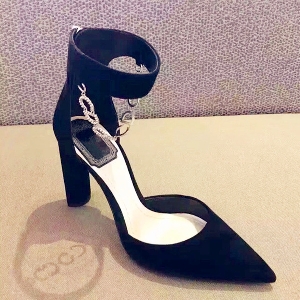 Γυναικείο μαύρο φόρεμα παπούτσια με ψηλά τακούνια «στυλ»