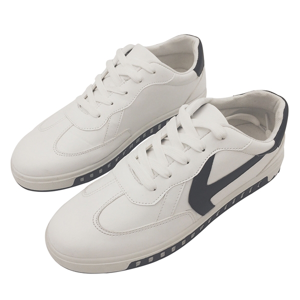 Ανδρικά παπούτσια τρία μοντέλα σε λευκό και μαύρο faux δέρμα