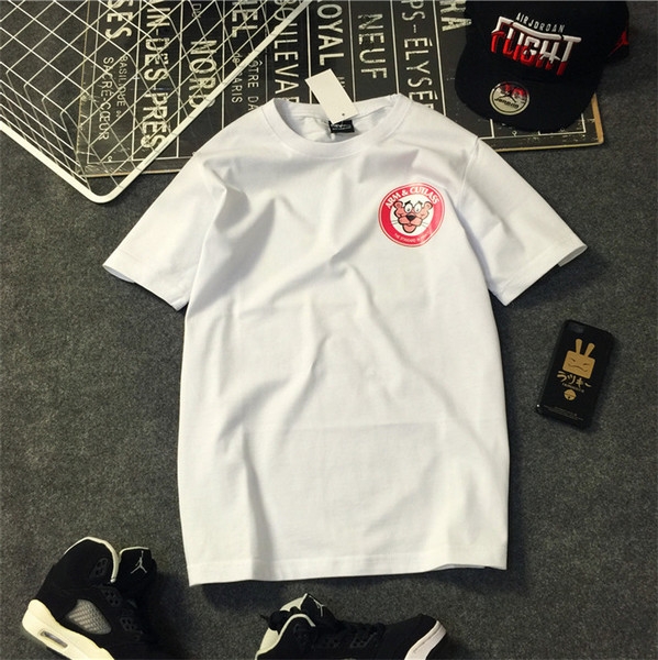 Дамски памучни тениски с къс ръкав с пинко розовата пантера: Бяла и Черна