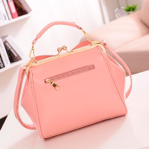 Модна дамска малка чанта с панделка с дълга дръжка: Розова Лилава Бежова Черна Червена
