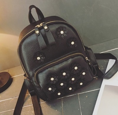 Дамска сладка малка раница кожена на цветя 