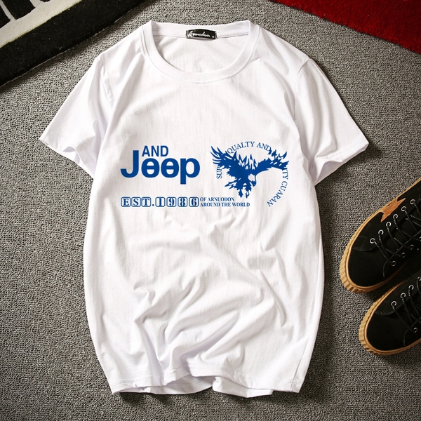 Мъжки летни тениски с интересни изборажения в сив, черен, зелен бял цвят 