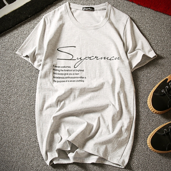 Мъжки летни тениски с интересни изборажения в сив, черен, зелен бял цвят 