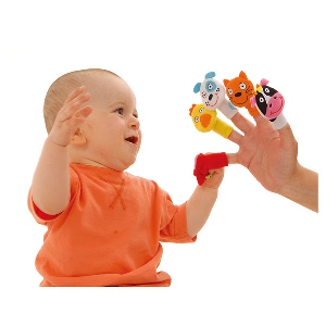 Комплект бебешка книжка с кукли за пръсти - GALT