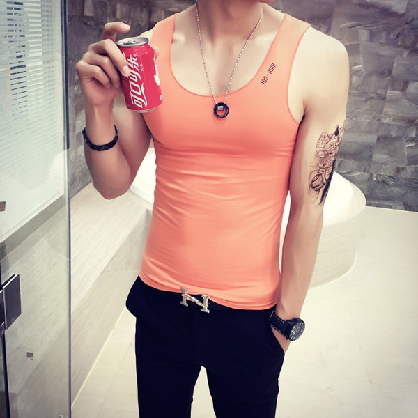 Памучни мъжки потници тип слим  8 модела 