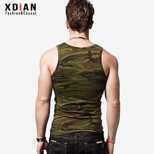 Камуфлажен мъжки летен потник тип слим