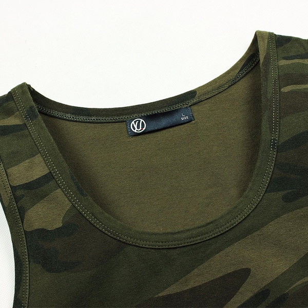 Камуфлажен мъжки летен потник тип слим