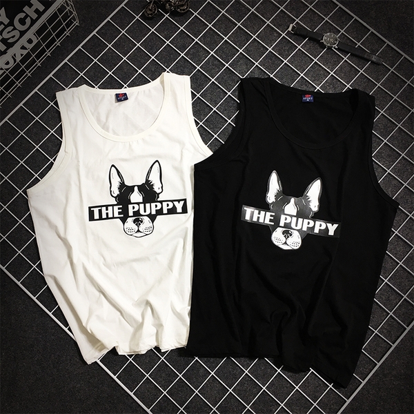 Ежедневни мъжки летни потници в черен и бял цвят 