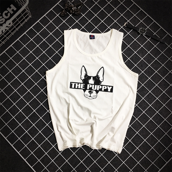 Ежедневни мъжки летни потници в черен и бял цвят 