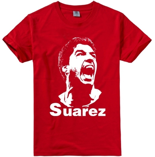 Специални фен футболни тениски за феновете на Барселона и звездите на Каталунците с номер и изображения на Суарес, Меси, Неймар