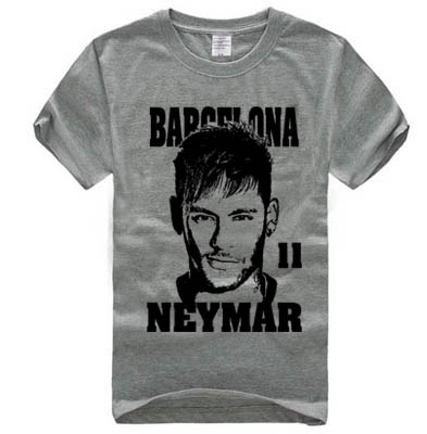 Специални фен футболни тениски за феновете на Барселона и звездите на Каталунците с номер и изображения на Суарес, Меси, Неймар