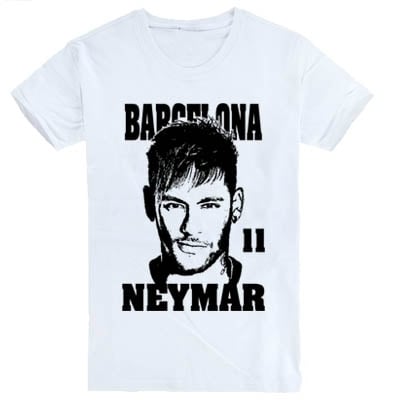 Специални фен футболни тениски за феновете на Барселона и звездите на Каталунците с номер и изображения на Суарес, Меси, Неймар