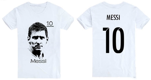 Специални фен футболни тениски за феновете на Барселона и звездите на Каталунците с номер и изображения на Суарес, Меси, Неймар