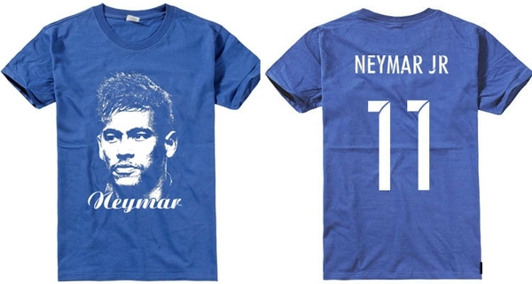 Специални фен футболни тениски за феновете на Барселона и звездите на Каталунците с номер и изображения на Суарес, Меси, Неймар