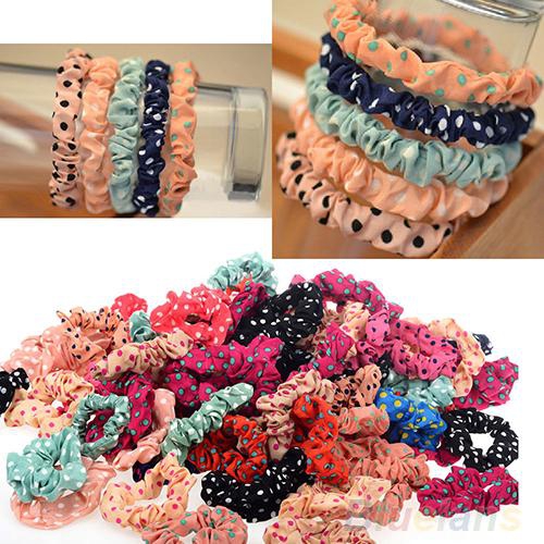 Сет от 10 ластика за коса за момичета в различни цветове