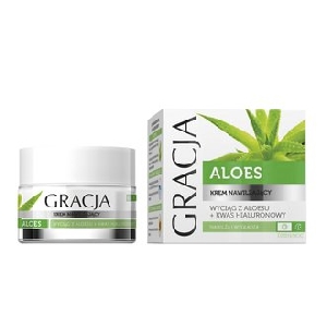 GRACJA ОВЛАЖНЯВАЩ КРЕМ С АЛОЕ И ХИАЛУРОНОВА КИСЕЛИНА ДНЕВЕН/НОЩЕН - 50ml + ПОДАРЪК ГРИВНА