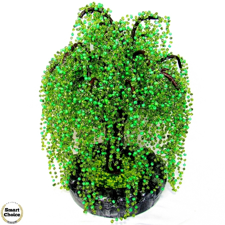 Сувенир - Декоративно дърво Плачеща върба от мъниста - 38 см