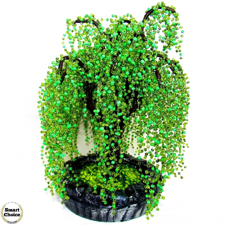 Сувенир - Декоративно дърво Плачеща върба от мъниста - 38 см