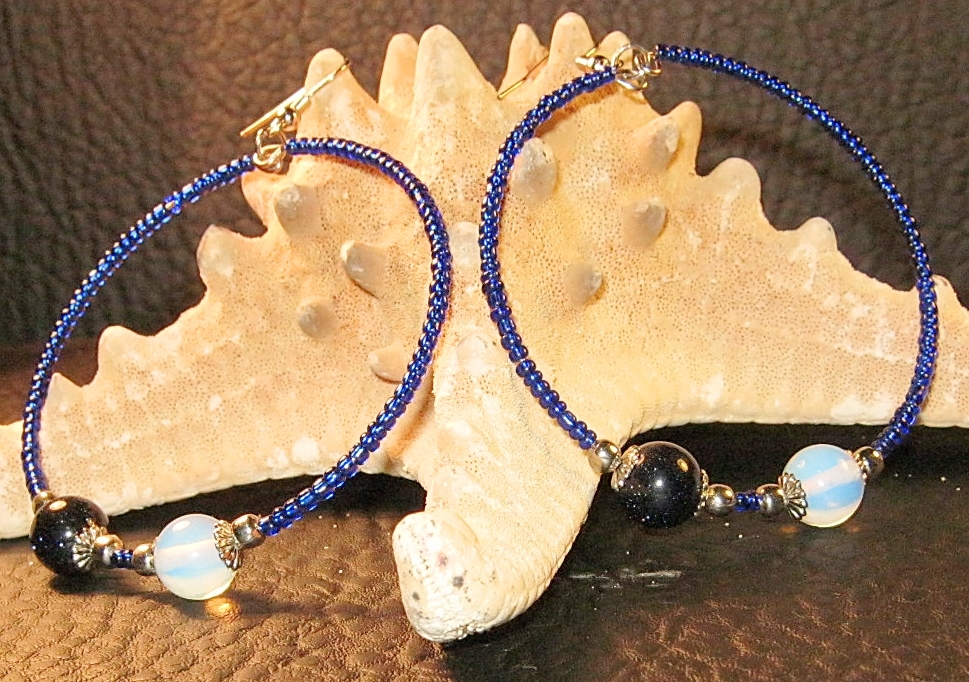 Дамски комплект колие и обеци Авантюрин и Лунен камък - DM-1008