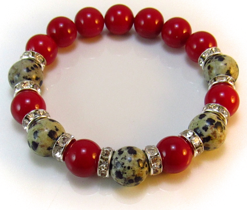 Дамска гривна от естествени камъни Ахат и Яспис - DM-2209