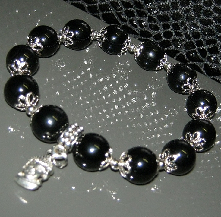 Дамска гривна от естествени камъни Оникс - DM-2213