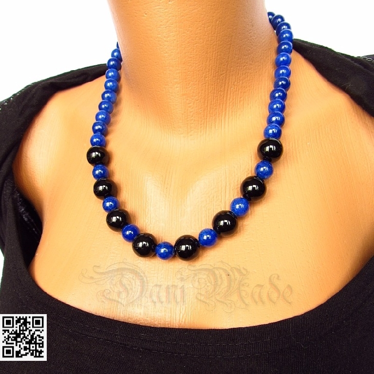 Дамски комплект Вивиан от Жадеит и Оникс - DM-1016